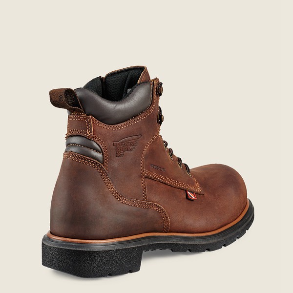 Red Wing Mens Dynaforce® - 6-inch Waterproof Toe - Safety Boots Brown - 0367ZSLYG